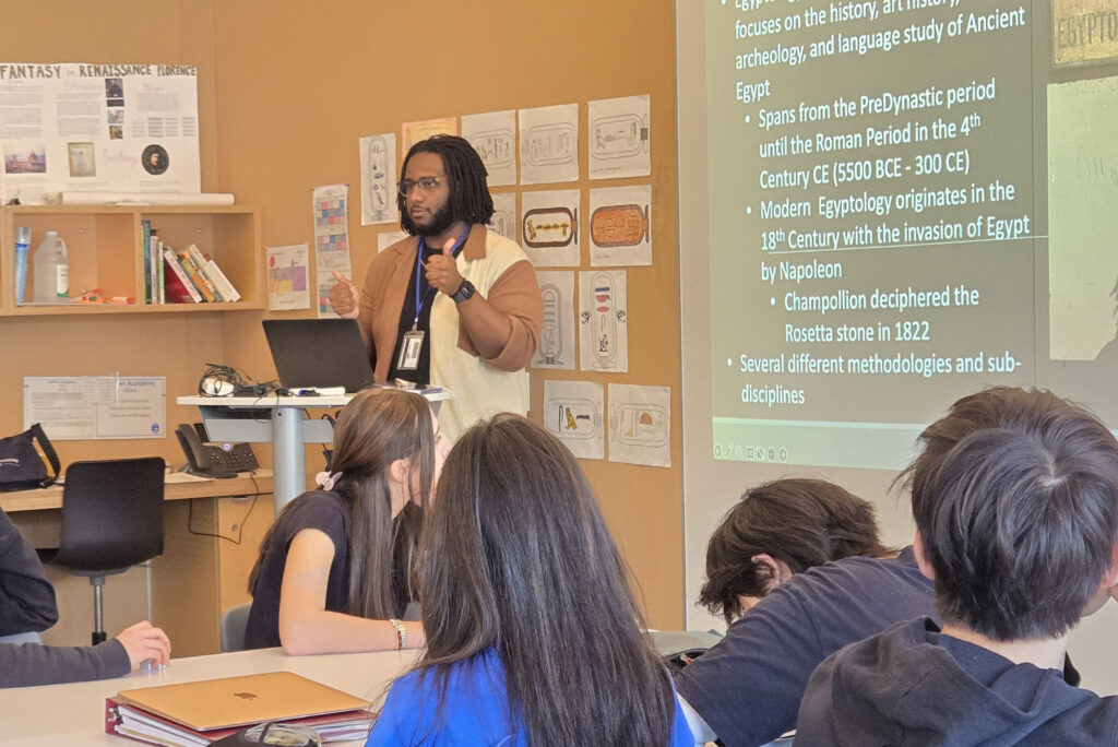 Charles Rhodes giving a presentation at the Geffen Academy